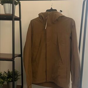 Uniqlo Men's Tan Hooded Raincoat
